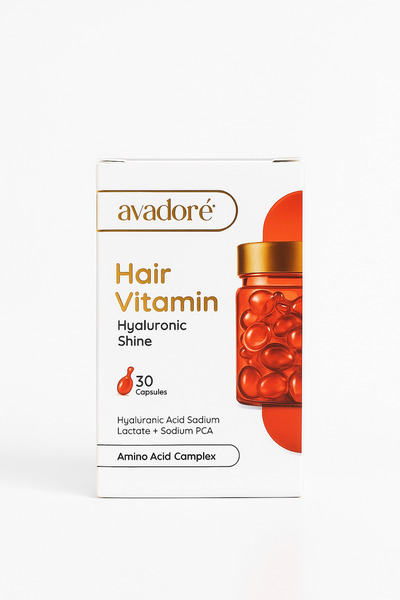 -Saç Vitamini + Makyaj Çantası Hediye -HYALURONIC SHINE+AMINO ACID COMPLEX+Nemlendirici 30 KAPSÜL