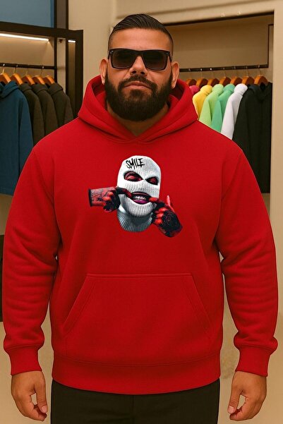 DM DOLCE MORE Hanorac de mărime mare cu imprimeu de mască