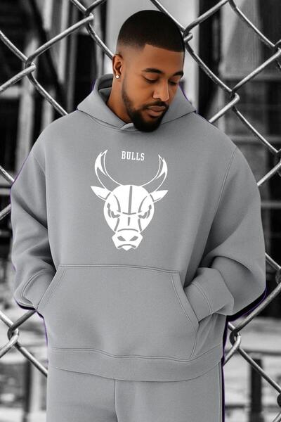 DM DOLCE MORE سويت شيرت بطبعة بوجا شيكاغو مقاس كبير