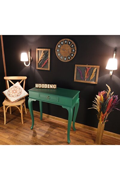 Wooding Mobilya 90 Cm Çekmeceli Masif Yeşil Dresuar