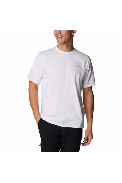 Columbia Ανδρικό μπλουζάκι Sun Trek με λευκό στρογγυλό λαιμό