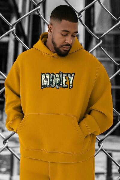 DM DOLCE MORE Hanorac supradimensionat cu imprimeu de bani