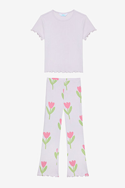 Penti Kız Çocuk Tulips Lila Pijama Takımı