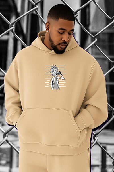 DM DOLCE MORE سويت شيرت كبير الحجم مطبوع عليه ريك مورتي