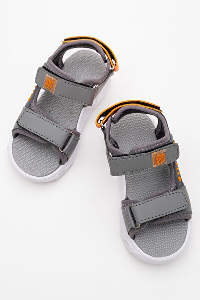 mnpc Boy's Anthracite Lighted Anatomical Lightweight Daily Sandals