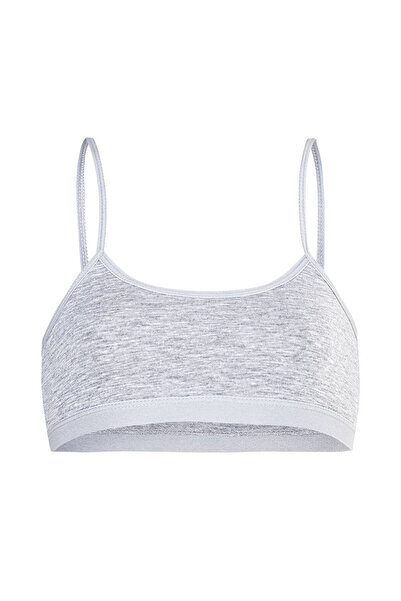 ÖZKAN underwear Özkan 42324 3'lü Paket Kız Çocuk Pamuklu Karışık Renk Süprem Pedsiz Alıştırma Sütyeni Esnek Rahat In