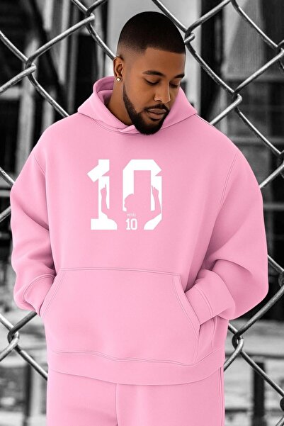 DM DOLCE MORE Hanorac de mărime mare cu imprimeu NUMEROUL 10