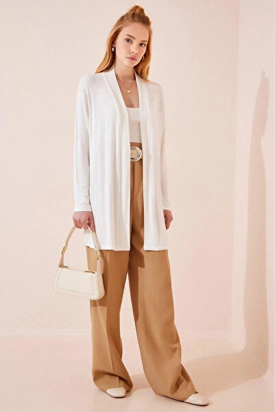 hazelin Cardigan subțire alb pentru femei HZL23S-BD158871