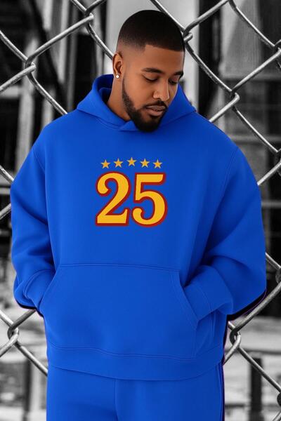 DM DOLCE MORE 25. سويت شيرت مقاس كبير مطبوع عليه سنة الميلاد