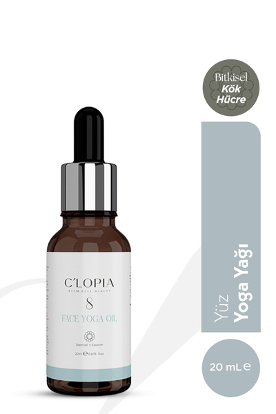 C'LOPIA BEAUTY Yaşlanma Karşıtı Bitkisel Kök Hücre Yüz Yoga Yağı, Zencefil, Ylang Ylang, Kuşburnu, Çuha Çiçeği
