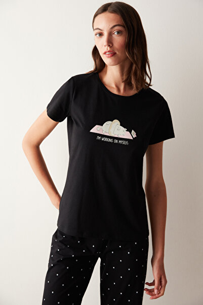 Penti Fekete magam pizsama és nadrág szett