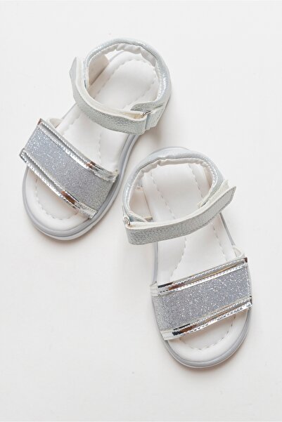 mnpc Dívčí stříbrné ortopedické dětské sandály