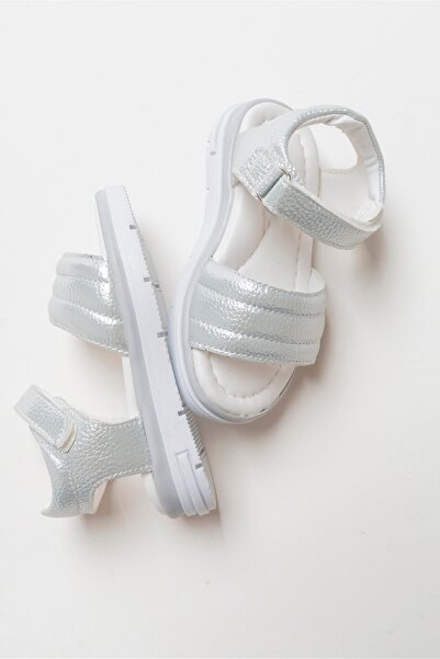 mnpc Girl's Silver Orthopedic Supported Children's Sandals