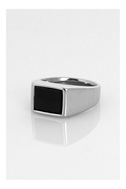 UKHWD SUPPLY Black Stone Square Men's Ring