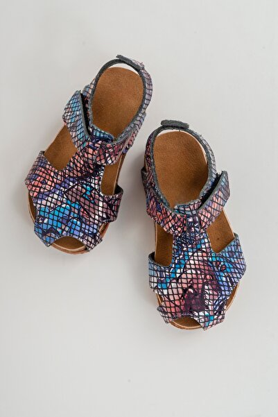 mnpc Unisex Children's Graffiti Leather Orthopedic Supported Children's Sandals