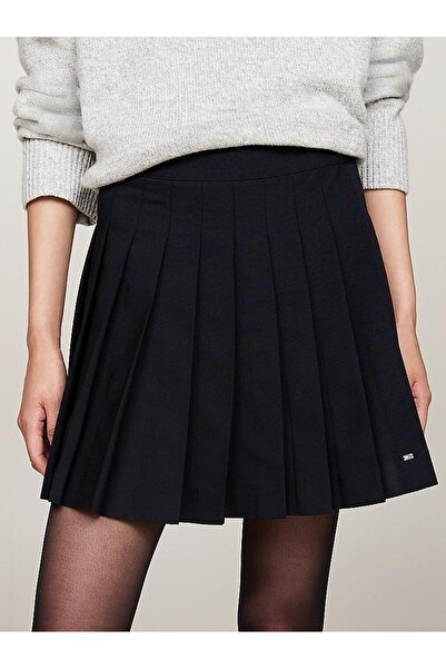 Tommy Hilfiger COOL WOOL MIX PLEAT SHORT SKIRT