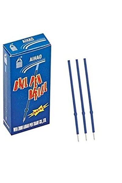 Aihao قلم حبر جاف قابل لإعادة التعبئة أزرق B107-20 100 قطعة (عبوة واحدة مكونة...