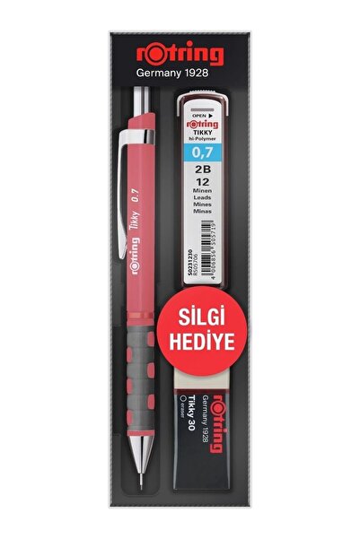 Rotring مجموعة تيكي فيرساتيل المدرسية 0.7 ملم باللون الوردي الجاف