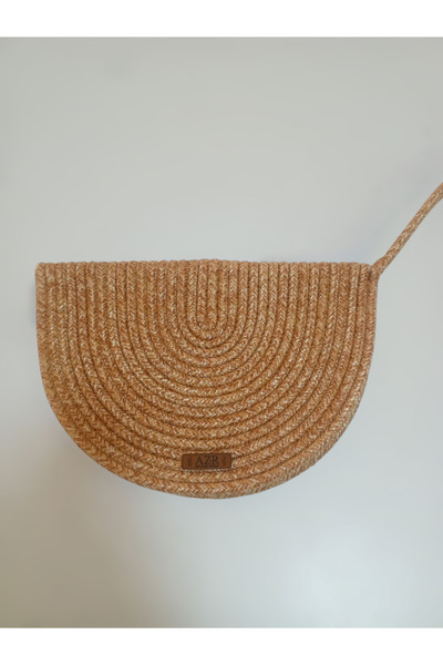 AZR HOME DESİGN Natural Jute Rope Handmade Straw Wallet 20X30