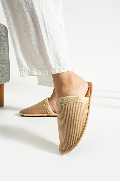 MODA BULVARI Kadın Ev terliği Kadife Fitilli Yumuşak Kumaş Hediyelik Yumuşak ...