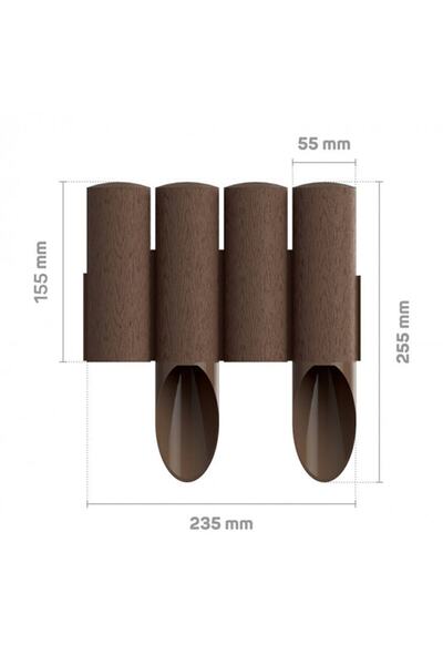 trendbahce Ahşap Görünümlü Çim Bordürü 2.3 Metre Çim Ayırıcı