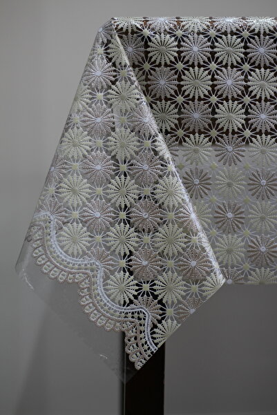 Soft Kare Premium Lace Look Pvc Tablecloth – Wipeable, Waterproof Oilcloth, Easy to Clean