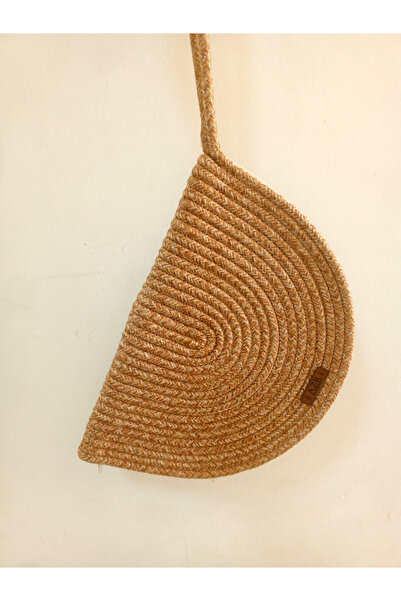 AZR HOME DESİGN Natural Jute Rope Handmade Straw Wallet 20X30