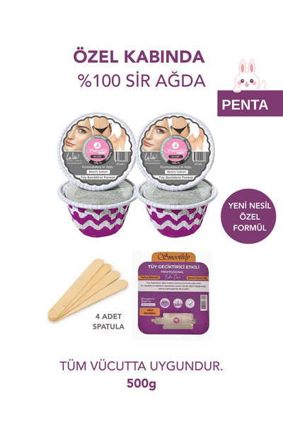 Smoothly Smooothly Silver 4 Parça Silver Soyulabilen Granur Kalıp Boncuk (PENTA) Ağda Seti