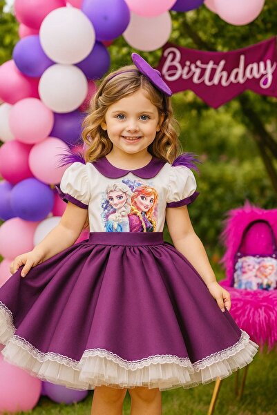 NA ADDESIGN Elsa Çocuk Elbise, Frozen Elbise, Elsa ve Anna Elbise