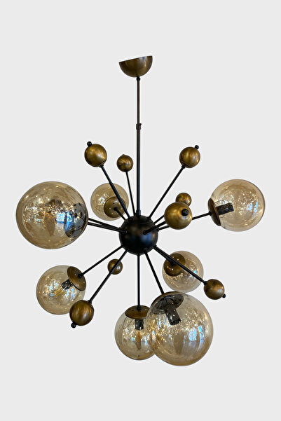 Favori Aydınlatma 7'li Siyah Bakır Balon Avize