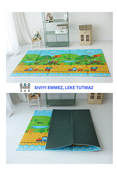 Coolmats Katlanabilir Çocuk Oyun Halısı 200x130x1 cm, Oyun Matı