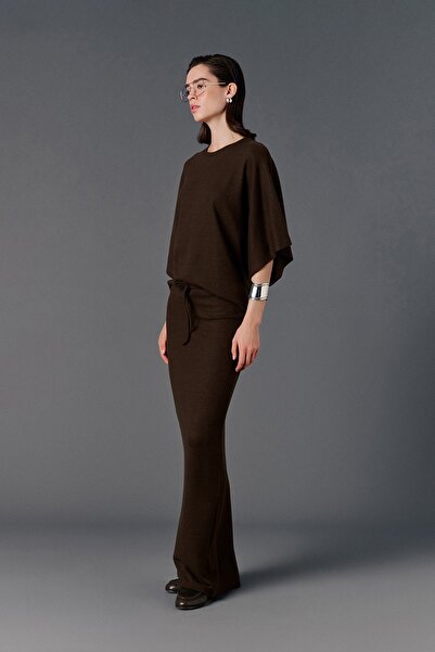 VATKALI Lace-Up Knitwear Maxi Skirt