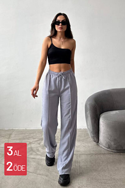 Mogi Butik Ženske Na vezivanje palazzo pantalone sa elastičnim strukom za let...