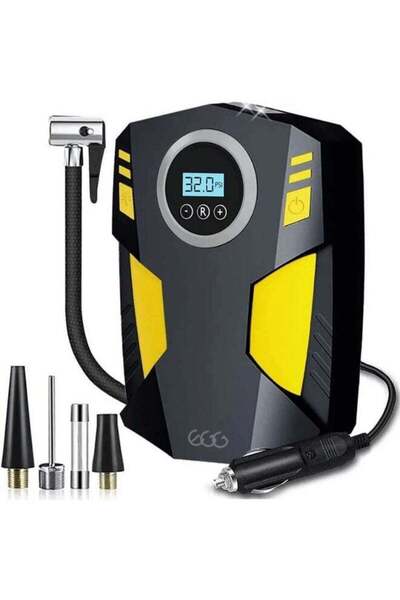 EGG منفاخ إطارات رقمي احترافي بقوة 120 واط - ضاغط هواء محمول سريع