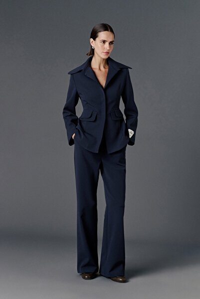 VATKALI Yüksek bel düz kesim pantolon