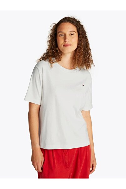Tommy Hilfiger Γυναικείο T-Shirt WW0WW46158 Μπεζ
