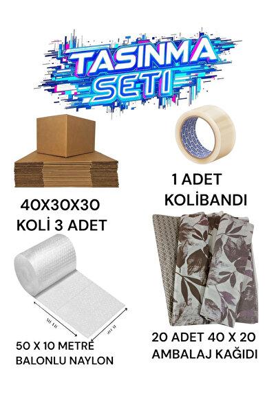 HBNC Taşınma Seti Koli - Patpat - Paketleme Kağıdı - Kolibandı