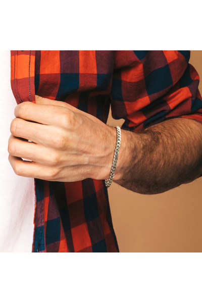 vien silver 925 AYAR GÜMÜŞ ERKRK GURMET ZİNCİR BİLEKLİK 3MM