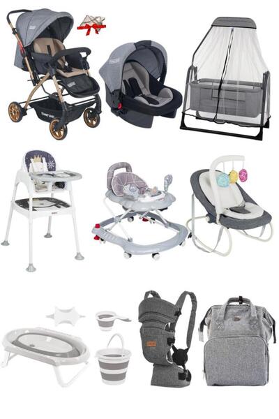 Calvin Baby 14 Parça Çeyiz Seti BebekArabası,Puset,Anakucağı,Yürüteç,Mamasand...