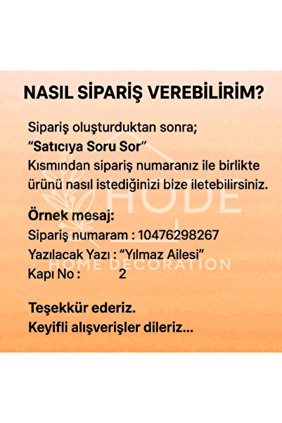 Hode Kişiye Özel MDF Kapı Tabelası - Gold Yazılı, Gümüş Çiçek Detaylı Dekoratif Pleksi Kapı Numarası