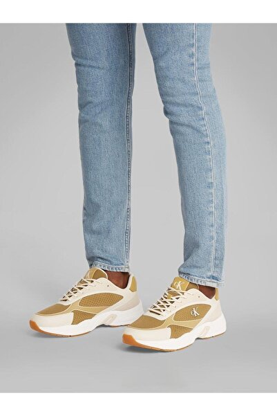 Calvin Klein Erkek RETRO TENNIS LOW KNIT MIX Sneaker