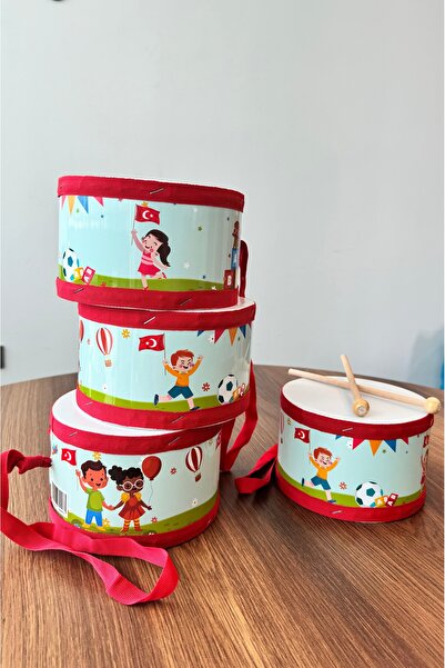 Two Two Askılı Eğitici Ritim Davulu – Çocuklar İçin Müzikli Oyuncak-türk bayraklı davul-etkinlik okul