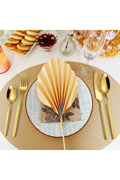 Trendy's 24-piece stainless steel cutlery set, for 6 people, TRENDY'S, luxury edition gold