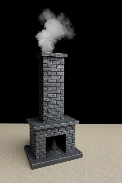 Store Polyester Şömine Tasarımlı Tütsülük 20*10 Cm