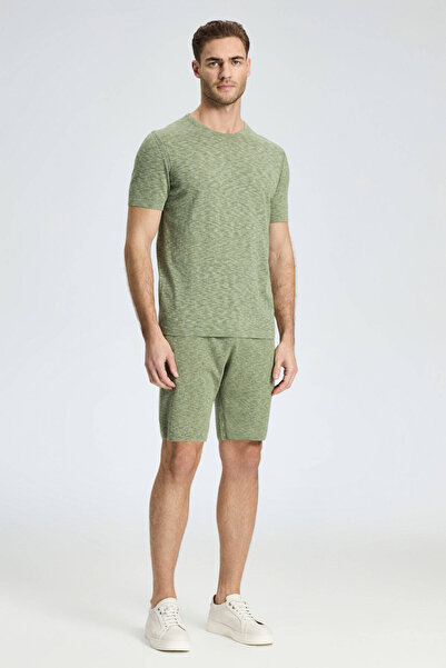 Hemington Crew Neck Pure Cotton Khaki Knitwear T-Shirt