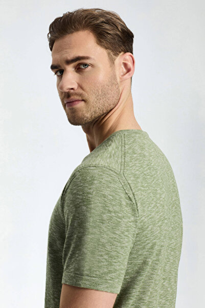 Hemington Crew Neck Pure Cotton Khaki Knitwear T-Shirt