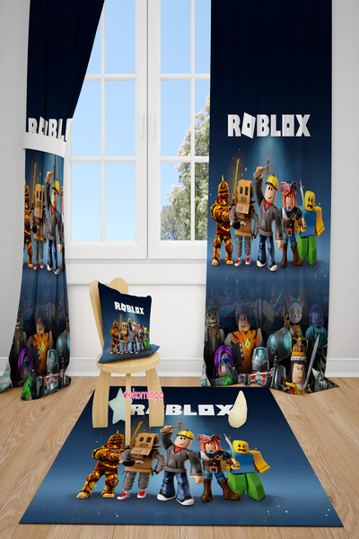 dekomingo PERDEA DE FOND CU 2 ARIPI CU MODEL ROBLOX