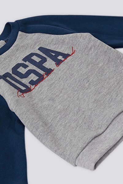 U.S. Polo Assn. U.S. Polo Assn Gray Melange Pocket Detail Baby Set of 2