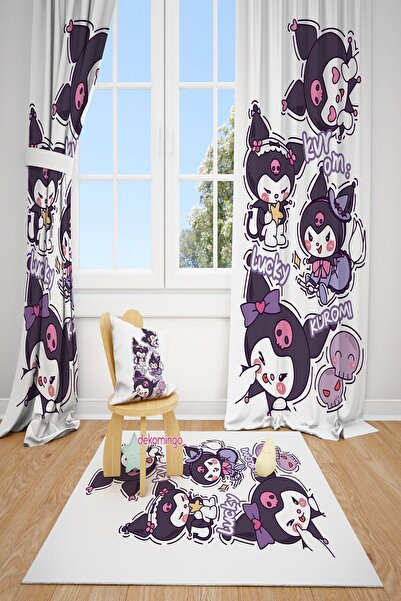 dekomingo 2 Krilati beli podni kuromiler - Dječja soba Zavesa za draperiju