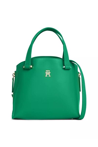 Tommy Hilfiger Women's Solid Color Logo Green Shoulder Bag AW0AW15968-L4B